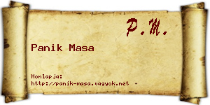 Panik Masa névjegykártya
